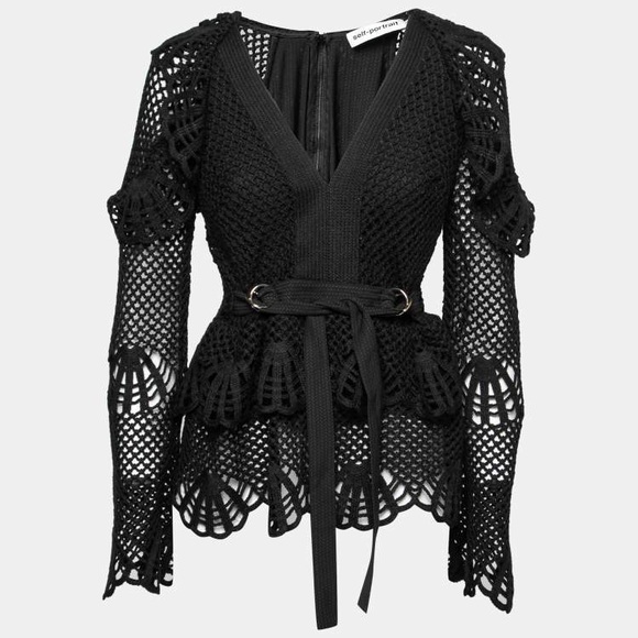 Black Self -Portrait Sweater Shirt - Picture 7 of 9